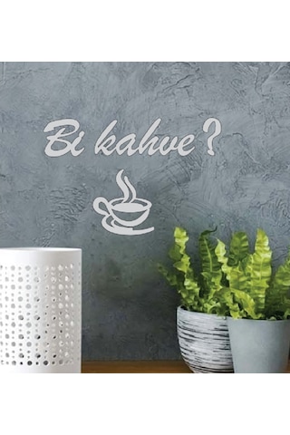 Bi Kahve? Duvar Yazısı Ahşap Mutfak Yazıları Dekoratif Yazılar (466739453)