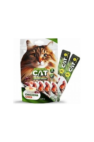 Eurogold Cat Tavuklu Ciğerli Kedi Ödül Maması 5 x 15 G