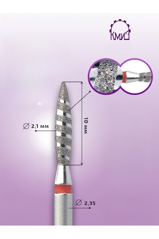 Kmiz Elmas Manikür Törpü Ucu Tornado Ateş Model Sivri Kırmızı 021 118196