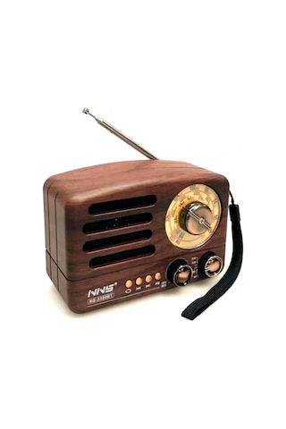 Küçük Boy Retro, Nostaljik, Ahşap Tasarım Bluetooth Hoparlörlü, Şarjlı, Taşınabilir Büyük Döndürüleb