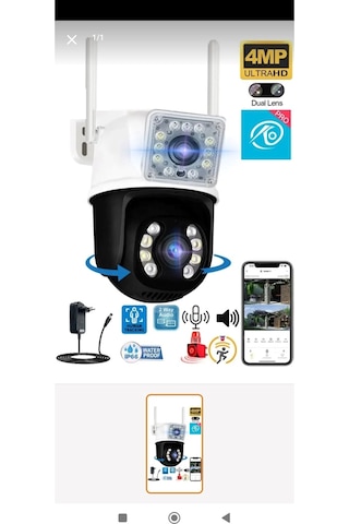 O-kam 3012 Çift Lens Gece Renkli 3+3mp Güvenlik Kamerası