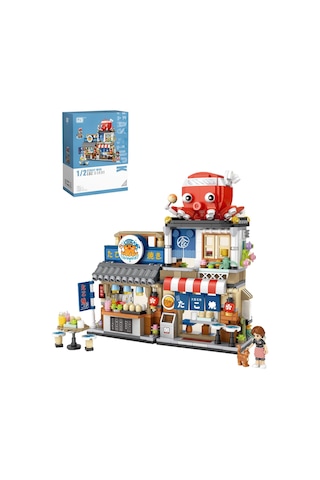 Loz Street Mini Serisi Ahtapot Dükkanı -lz1218 722 Parça Oyuncak Yapım Seti