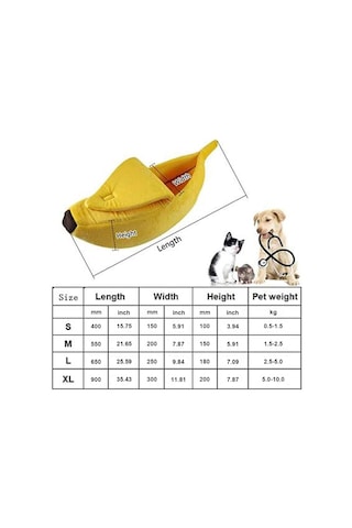 Leezsing Sevimli Muz Şeklinde Kedi Yuvası Evcil Hayvan Yatağı Yavru Kedi Sıcak Ev Yatağı Kış İçin Yumuşak Sıcak Kedi Yatağı Sevimli Evcil Hayvan Malzemeleri