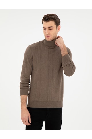Pierre Cardin Erkek Vizon Melanj Kazak /triko 50296445-vr174 Vizon Melanj