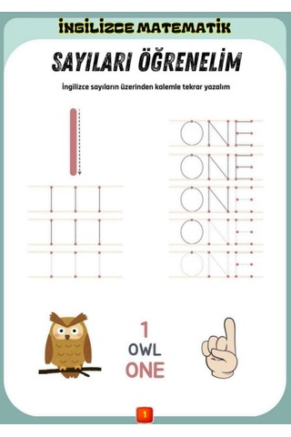 Okul Öncesi Ve Birinci Sınıflar İngilizce Matematik Yaz-sil