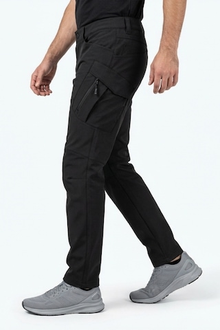 Onz Mrt Erkek Siyah Su Ve Rüzgar Geçirmez İçi Polarlı Kışlık Outdoor Softshell Pantolon Antrasit - Siyah