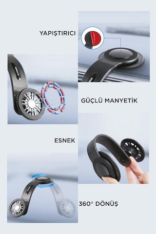 Torima Jx-057 Siyah Güçlü Manyetik 360 Dönebilen, Esnek, Yapışkan Tabanlı, Sarsıntı Önleyici Araç İçi Telefon Tutucu Siyah