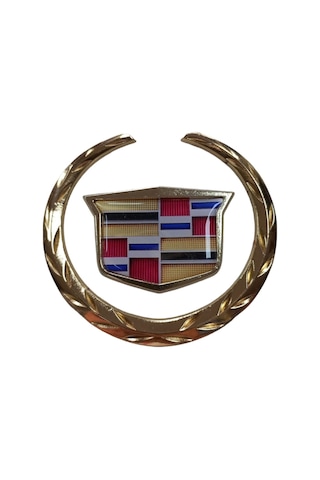 Etiketçilere Özel Cadillac Metal Döküm Arma Gold Sarısı