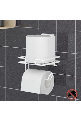Teknotel Easyfıx Yapışkanlı Yedekli Tuvalet Kağıtlık Beyaz Ef275