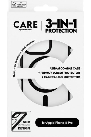 Care By Panzerglass Flagship Apple Uyumlu iPhone 16 Pro 3'lü Çerçeve Aparatlı Gizli/hayalet Ekranlı Set