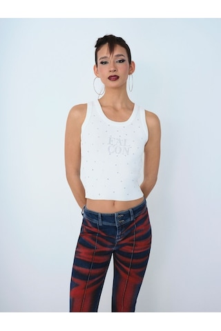 Loft Slim Fit Kadın Top Lf2040096 Q1.v1 Beyaz