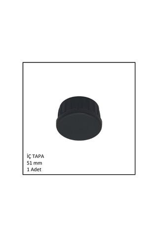 Plastik İç Tapa, Yuvarlak, 51 Mm Siyah