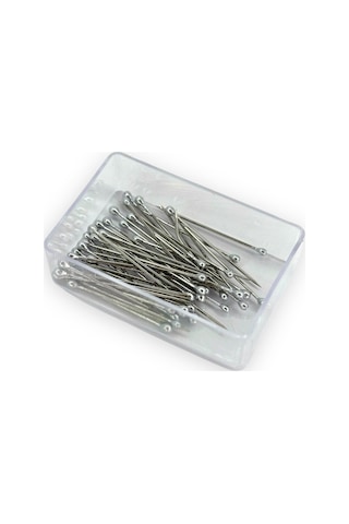 Toplu İğne Gümüş Gri Renk 50 Adet 2.5cm - Eşarp Ve Şal İğnesi - Kadın Tesettür Aksesuar Çok Amaçlı Gümüş