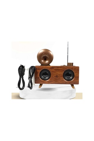 Ahşap Tasarımlı Nostaljik Radyo Bluetooth, Fm/am/sw, Sd Kart Ve Aux