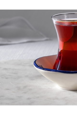 Madame Coco Vie Rouge Bourges 8'li Çay Seti - Mavi/beyaz - 108 Ml 8684427290545 Çok Renkli