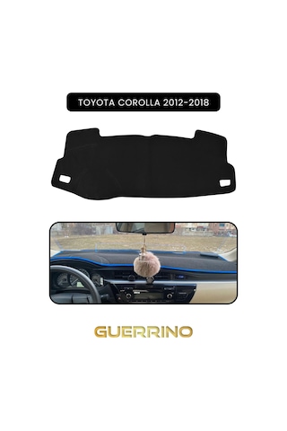 Toyota Corolla 2012-2018 Torpido Koruma Halısı Siyah Kenar