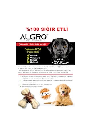 Algro Dana Etli Doğal Ödül Kemiği 7.5 CM 25 G 4'lü