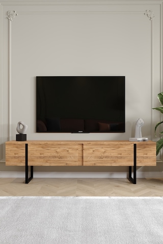 Serenity Metal Ayaklı Tv Ünitesi 180 Cm - Atlantik Çam Atlantik Çam