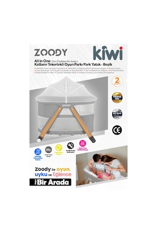 Kiwi Zoody 3 İn 1 Bebek Beşiği, Oyun Parkı Ve Park Yatak Ve Zoody Yatak Kw-2041