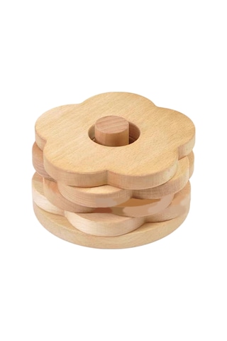 Homyl Çiçek Şekli Ahşap Bardak Altlıkları Çay Barı Için Kayın Diğer