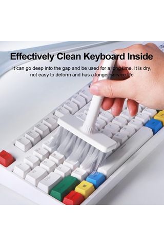 Gery Klavye Temizleme Fırçası, Yumuşak, 5'i 1 Arada Çok İşlevli, Zqkla