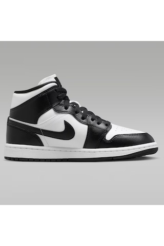 Nike Air Jordan 1 Mid Panda Unisex Leather Sneaker Hakiki Deri Bilekli Günlük Spor Ayakkabı Siyah-beyaz SİYAH-BEYAZ