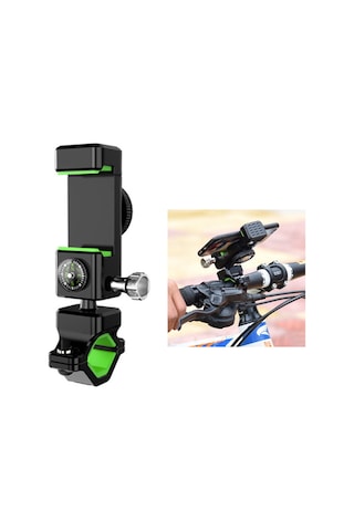 Cbtx Q003 Bisiklet Kilitli 360° Dönen Cep Telefonu Tutucu Siyah Sap