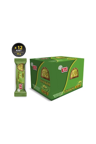 Çikolata Fıstık İşi Antep Fıstıklı 50 G X 12 Adet