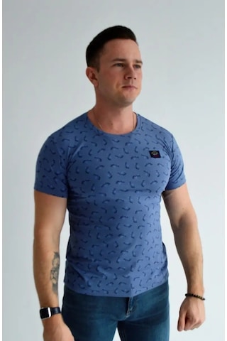 Paul&shark Erkekler İçin Bombeli Günlük Fildişi Yunuslu Tişört 159638927 Grayish-blue