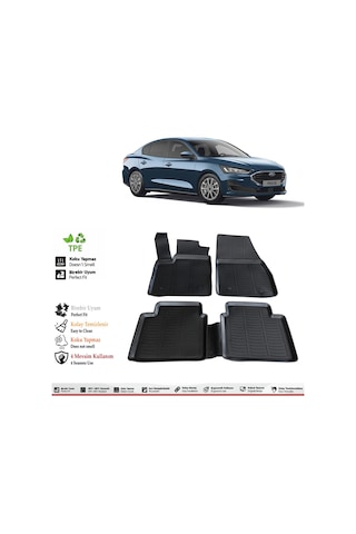 İzoref Ford Focus 5 2024 Model 4D Havuzlu Paspas