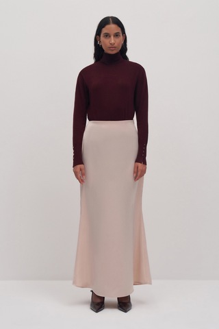 Maxi Saten Etek Ekru