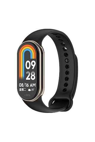 Mobilefix Xiaomi Mi Band 9 Serisi Klasik Kordon Silikon Strap Kayış-siyah