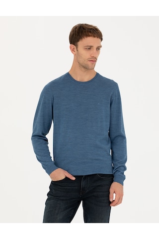 Pierre Cardin Erkek Mavi Triko Kazak 50270054-vr036 Mavi