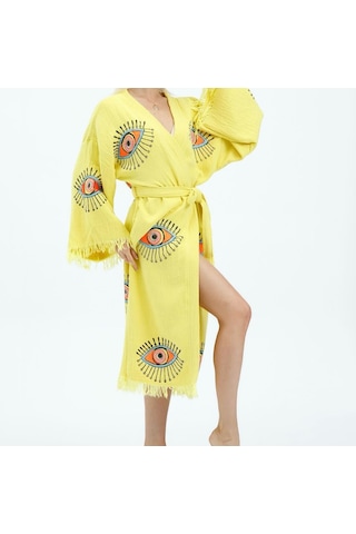 Sultan Evi Kimono Uzun Çok Renkli