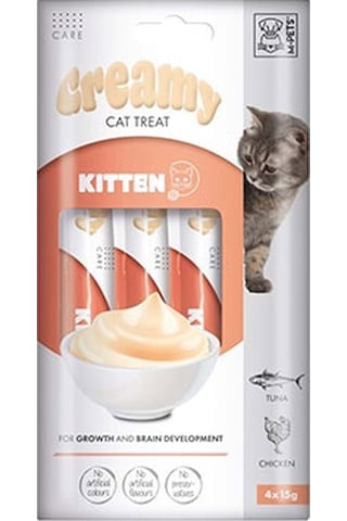 M-pets Ton Balıklı Ve Tavuklu Krema Yavru Kedi Ödül Maması 4x15 Gr 244-30045.01