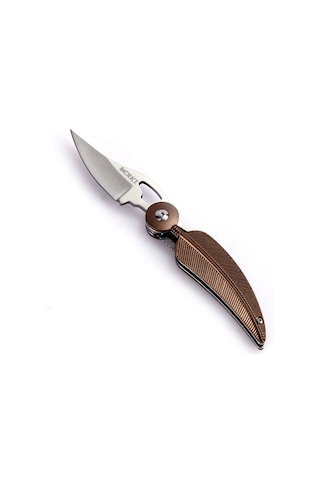 Crkt 6077 Xeaf Brown Kızıldereli Tüy Çakı Kahverengi