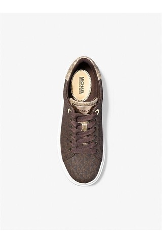 Michael Kors Romey Metallic Two-tone Signature Logo Platform Sneaker Kahve Rengi