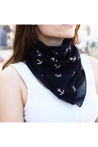 Herşey Nota Çapa Denizci Fular Bandana