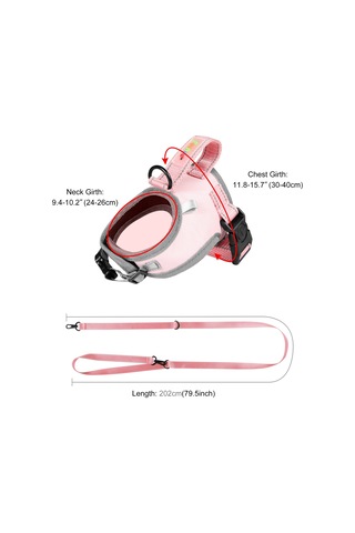 Funadd Traction Rope Reflective Breatheable Nylon Pet Vest Dog Harness, Size: S Pembe