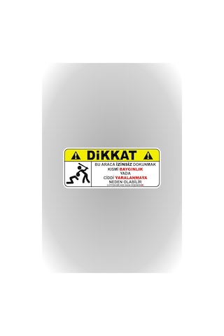 12 X 5 Cm Dikkat Dokunmak Yasaktır Sticker Araba Sticker Etiket