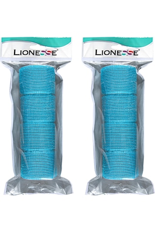 Lionesse Bigudi 1115 Süngerli Mavi 2 x 4'lü Paket