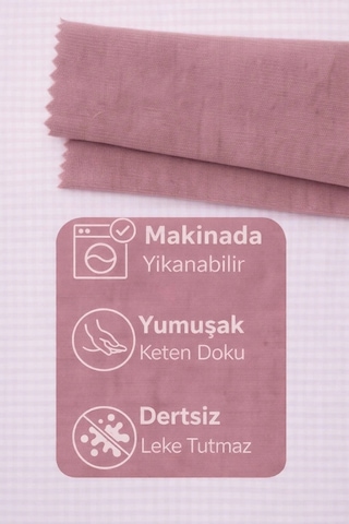 Perdeyap1980 Kadife Dokulu Pudra Renk Masa Örtüsü Pudra