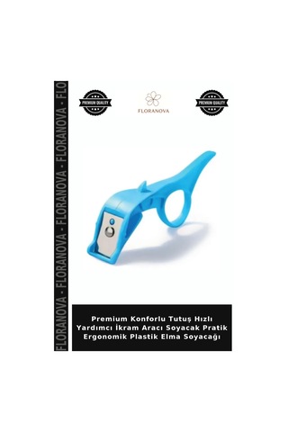 Premium Konforlu Tutuş Hızlı Yardımcı İkram Aracı Soyacak Pratik Ergonomik Plastik Elma Soyacağı Çok Renkli