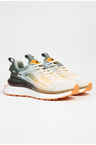 Pierre Cardin 10106 Beyaz Haki Kadın Sneaker Spor Ayakkabı Beyaz