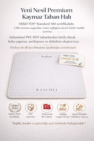 Raschel Carpet Premium Oval Yıkanabilir Leke Tutmaz Yaprak Emboss Krem Özel Seri Kaymaz Taban Halı Yolluk Krem