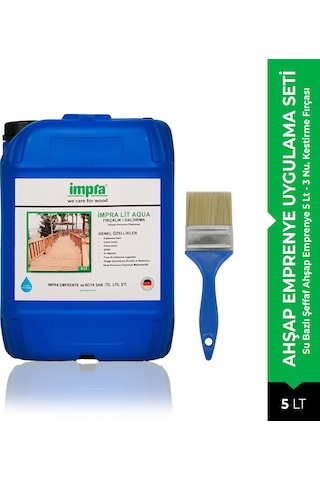 İmpra İmpralit Aqua Şeffaf Ahşap Emprenye Fırça Uygulama Seti 2 Parça