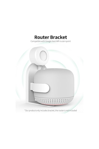 Vkemall Google Nest Wifi Router+point İçin Beyaz Abs Router Tutucu - Kabloları Gizle, Kolay Kurulum, Zırhlı Ve Skrapa Dayanıklı