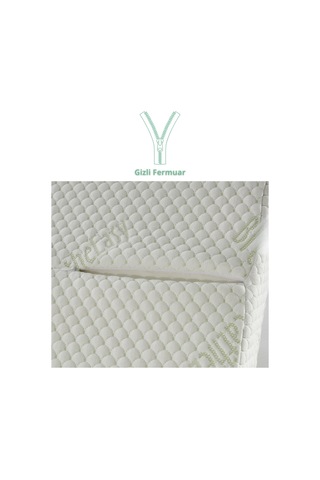 Rudu Breathe Easy Kılıflı Medikal,boyun Destekli Çift Taraflı Ortopedik Visco Yastık 51x41x13-11cm 1350gr Beyaz - Yeşil