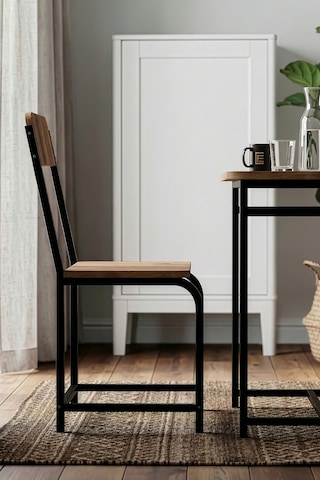 Sandalye Modern Mutfak Yemek Sandalyesi Şık Cafe Balkon Bahçe Tekli Sandalye Minör 9820 Beyaz Kahverengi