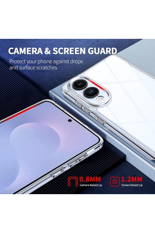 Samsung Galaxy Uyumlu S25 Edge Kılıf Kamera Koruma Şeffaf Silikon Kılıf
